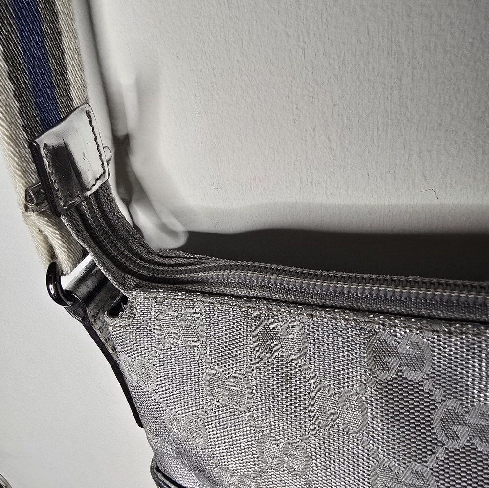 Gucci Silver Guccisima Crossbody Bag - Picture 5 of 16